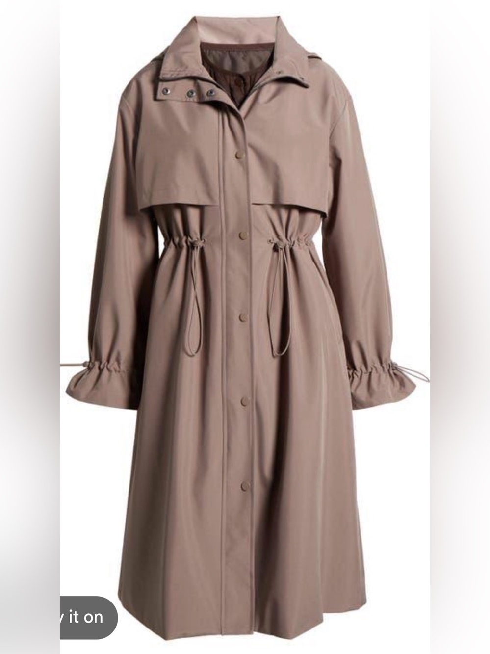 Zella 3 in 1 trench coat Women's Lightweight Drawstring Trench Coat - Taupe